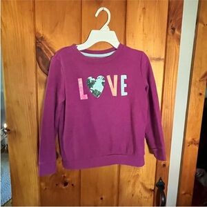 Cat & Jack Purple Love Graphic Sweatshirt